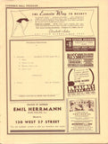 Enesco, Georges - Concert Program New York 1938