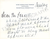 Farrar, Geraldine - Letter Archive 1938-1939
