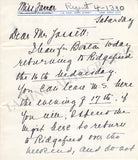 Farrar, Geraldine - Letter Archive 1938-1939