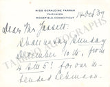 Farrar, Geraldine - Letter Archive 1938-1939
