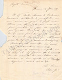 Corsi, Giovanni - Autograph Letter Signed 1851