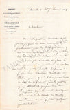Benedit, Gustave - Set of 2 Autograph Letters Signed 1864