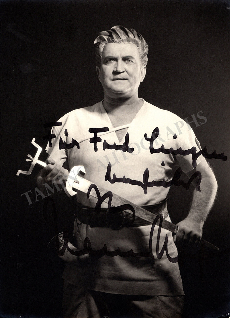Hans Hopf Autograph Photograph Tamino