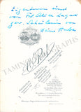 Huber, Hans - Signed Photograph with Music Quote
