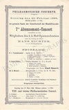 Richter, Hans - Set of 17 Concert Programs Vienna 1892-1898
