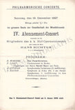 Richter, Hans - Set of 17 Concert Programs Vienna 1892-1898