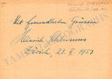 Schlusnus, Heinrich - Signed Postcard 1957