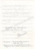 Kratochwil, Heinz - Large Autograph Music Quote Signed