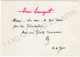 Sauget, Henri - Set of 4 Autograph Items