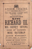 Irving, Henry - Set of 2 Original Performance Programs
