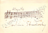 Stravinsky, Igor & Soulima - Double Signed Card