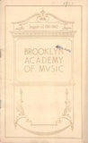 Imperial Russian Ballet - Performance Program Brooklyn 1912