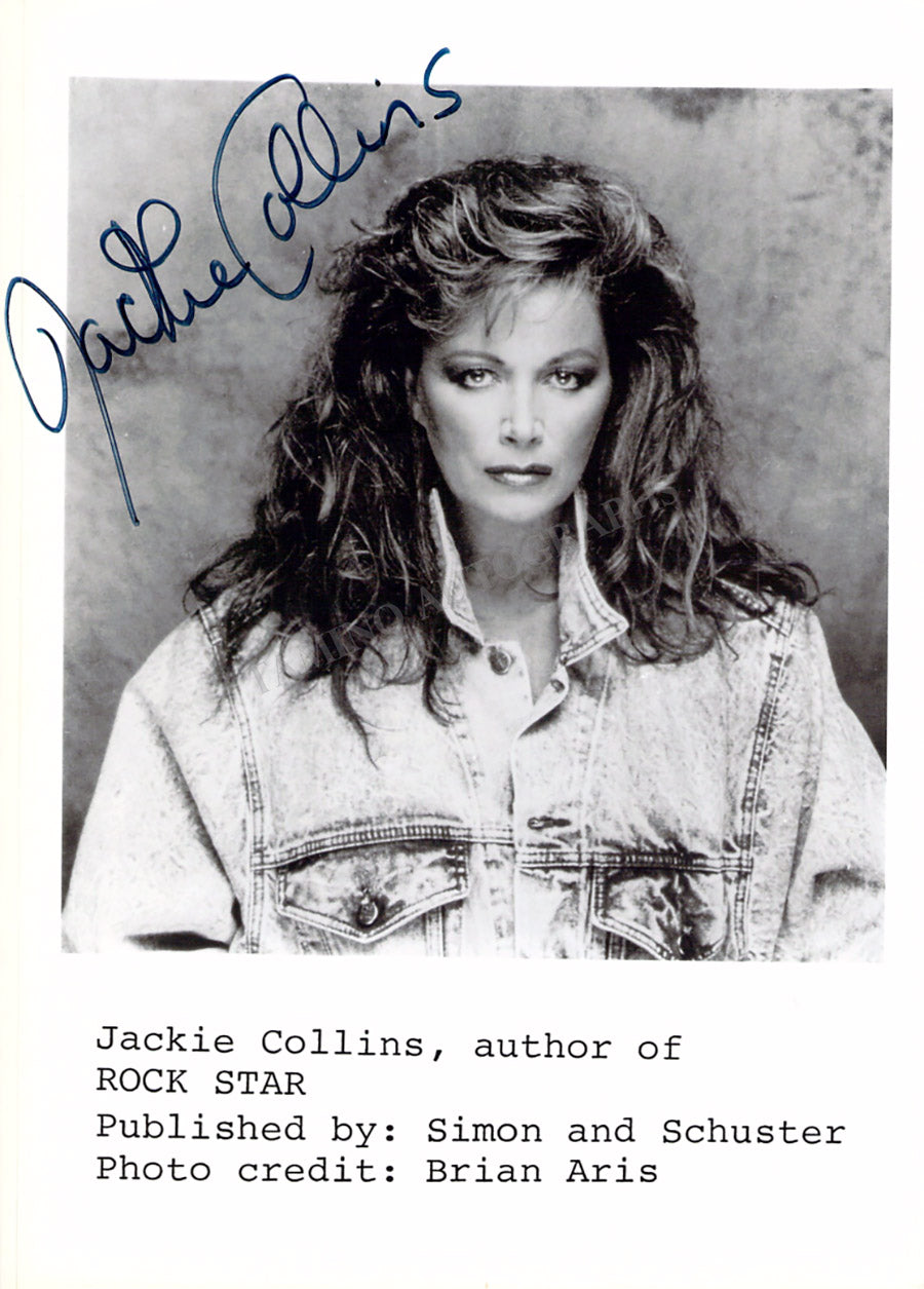Jackie Collins Autograph Signed Photo - Main Image