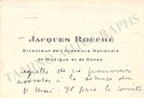 Rouche, Jacques - Set of 2 Autograph Business Cards