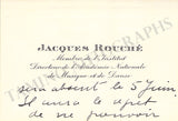 Rouche, Jacques - Set of 2 Autograph Business Cards