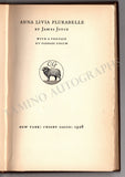 Joyce, James - Signed Book " Anna Livia Plurabelle" - First Edition 1928