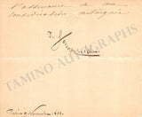 Faure, Jean-Baptiste - Autograph Note Signed