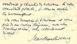 Chantavoine, Jean - Autograph Note Signed