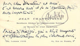 Chantavoine, Jean - Autograph Note Signed