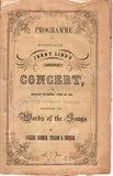Lind, Jenny - Concert Program 1851