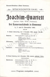 Joachim, Josef - Set of 7 Concert Programs Vienna 1897-1905