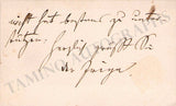 Strauss, Johann (II) - Autograph Card