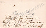 Strauss, Johann (II) - Autograph Card