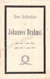 Brahms, Johannes - Signed Clip
