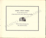 Payne, John Howard - Home Sweet Home Manuscript Facsimile