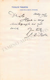 Toole, John Lawrence - Set of 2 Autograph Notes Signed