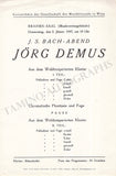 Demus, Jorg - Lot of 14 Concert Programs Vienna 1947-1967