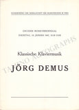 Demus, Jorg - Lot of 14 Concert Programs Vienna 1947-1967
