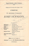 Hofmann, Josef - Concert Program Vienna 1897