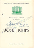 Krips, Josef - Signed Program Vienna 1957