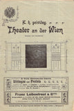 Stritzko, Josef - Program World Premiere Der Hofmeister Vienna 1901