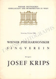 Krips, Josef - Set of 15 Concert Programs Vienna 1937-1966