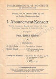 Krips, Josef - Set of 15 Concert Programs Vienna 1937-1966