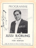 Bjorling, Jussi - Signed Program Johannesburg