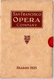 San Francisco Opera - Set of 3 Unsigned Programs 1925