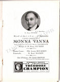Theatre National de L'Opera Comique - Set of 10 Unsigned Programs 1917-1931