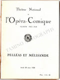 Theatre National de L'Opera Comique - Set of 10 Unsigned Programs 1917-1931