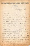 Delibes, Leo - Autograph Letter Signed 1882
