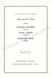 Rose, Leonard - Stern, Isaac - Istomin, Eugene - Signed Program Toronto 1969