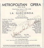 Warren, Leonard - Signed Program Clip Met 1953