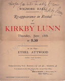 Kirkby-Lunn, Louise - Autograph Note Signed + Signed Program