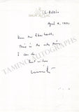 Berio, Luciano - Autograph Note Signed 1991