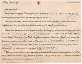 Hillemacher, Lucien - Autograph Letter Signed 1907