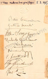 Giordano, Umberto & Others - Signed Menu Page