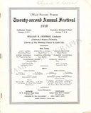 Maine Music Festival - Set of 3 Programs (1901, 1918, 1926)