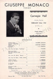 Male Singers - Collection of 90+ Playbills, Brochures & Programs